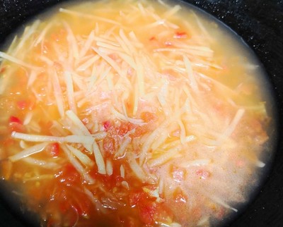 土豆丝西红柿汤的做法