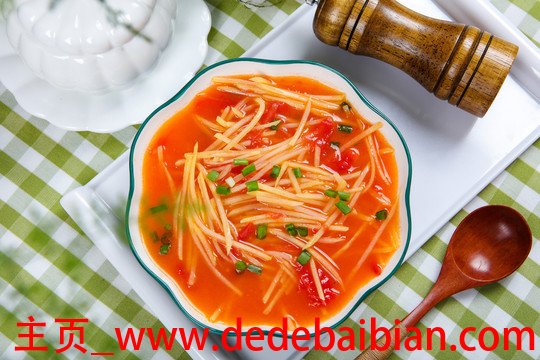 土豆丝西红柿汤的做法