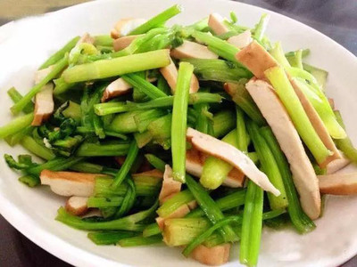 水芹菜炒香干