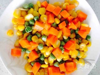 豌豆玉米胡萝卜的做法
