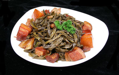 干豆角炖红烧肉