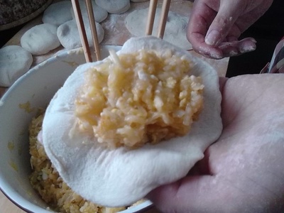 北瓜素馅包子的做法