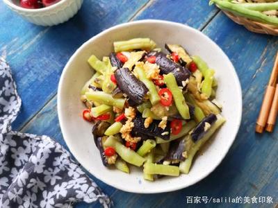 凉拌豆角茄子的做法