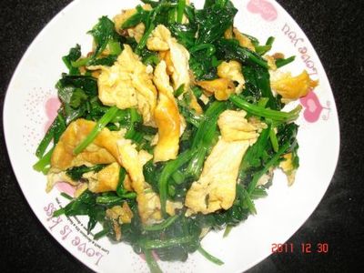 菠菜鸡蛋怎么炒
