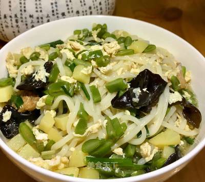 芸豆肉丝打卤面的做法