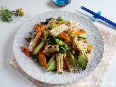 腐竹拌黄瓜的家常做法