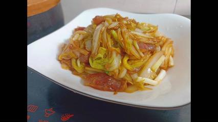 腊肠炒白菜