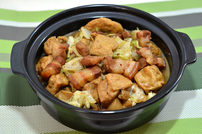 红烧肉豆腐泡
