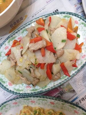 山药炒肉片的做法