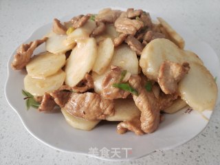 山药炒肉片的做法