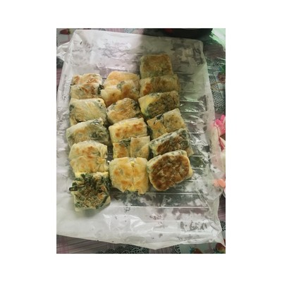 饺子皮做韭菜盒子