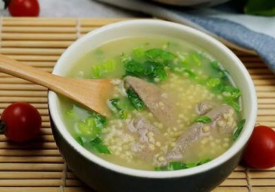 青菜猪肝粥