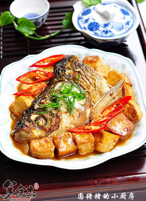 红烧鱼头豆腐的做法