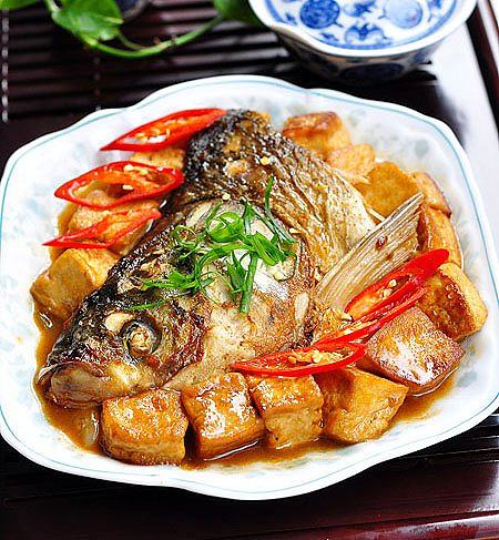 红烧鱼头豆腐的做法