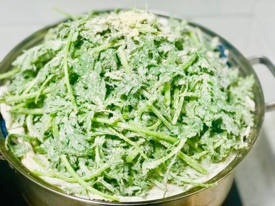 蒸茼蒿怎么做松散