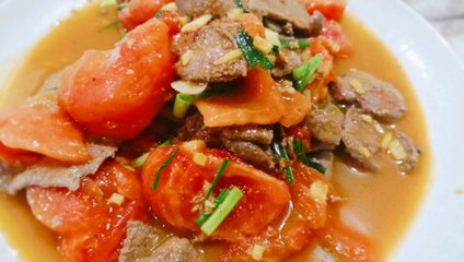 西红柿炒猪肝的功效