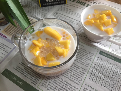 芒果椰汁西米露的做法