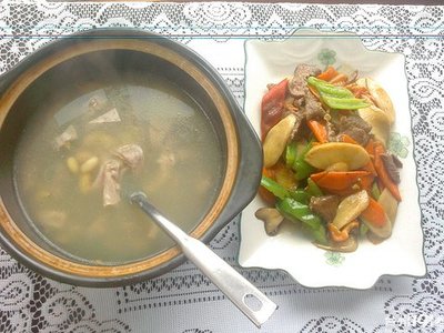 猪肚黄豆汤的做法