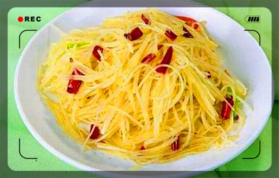 豆瓣酱炒土豆丝