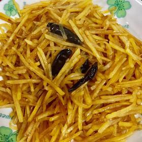 豆瓣酱炒土豆丝