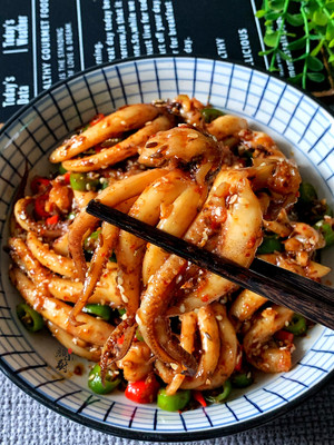 干煸鱿鱼的做法