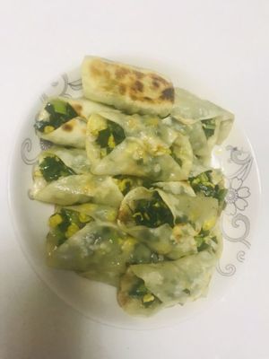 韭菜鸡蛋锅贴的做法