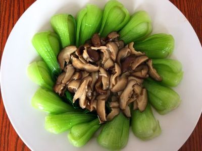 家常香菇油菜的做法