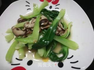 家常香菇油菜的做法