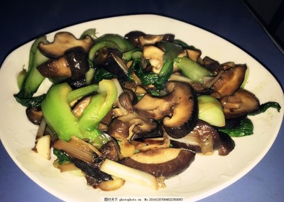 家常香菇油菜的做法
