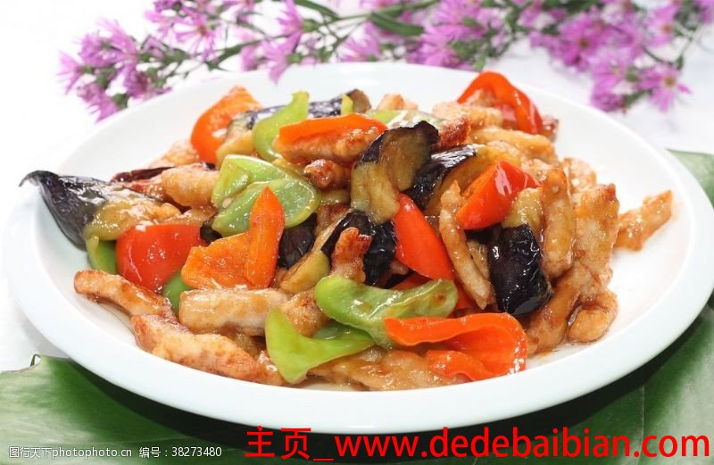 肉段烧茄子图片