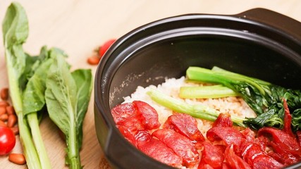 砂锅煲仔饭做法