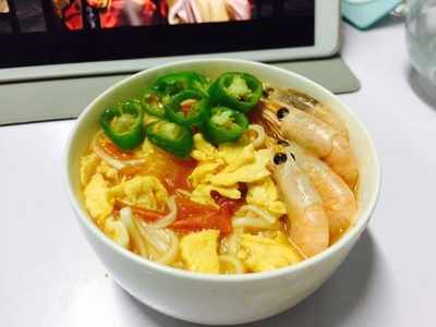 西红柿虾面