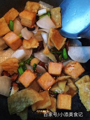 白萝卜炒豆腐