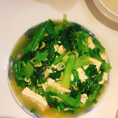 小白菜炒豆腐怎么做好吃