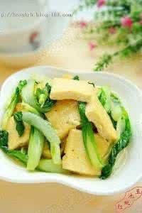小白菜炒豆腐怎么做好吃