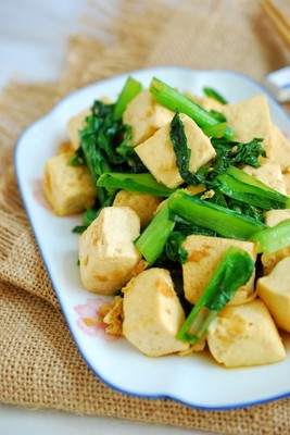 小白菜炒豆腐怎么做好吃