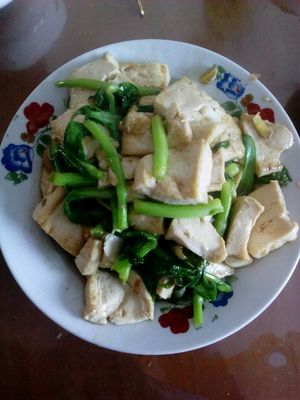 小白菜炒豆腐怎么做好吃