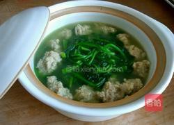 菠菜丸子汤的做法