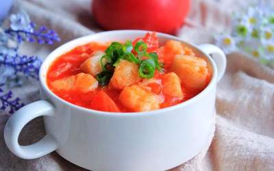 西红柿能和虾一起煮吗