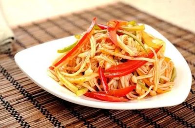 辣椒金针菇的做法