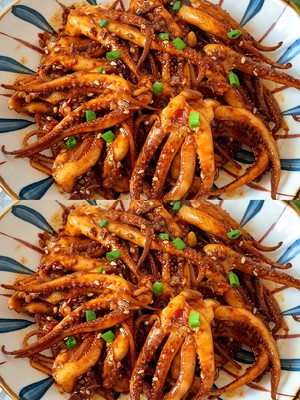 孜然鱿鱼须的家常做法
