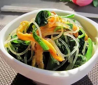 菠菜粉丝凉菜
