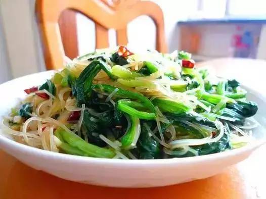 菠菜粉丝凉菜