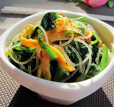 菠菜粉丝凉菜