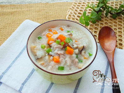 香菇青菜瘦肉粥