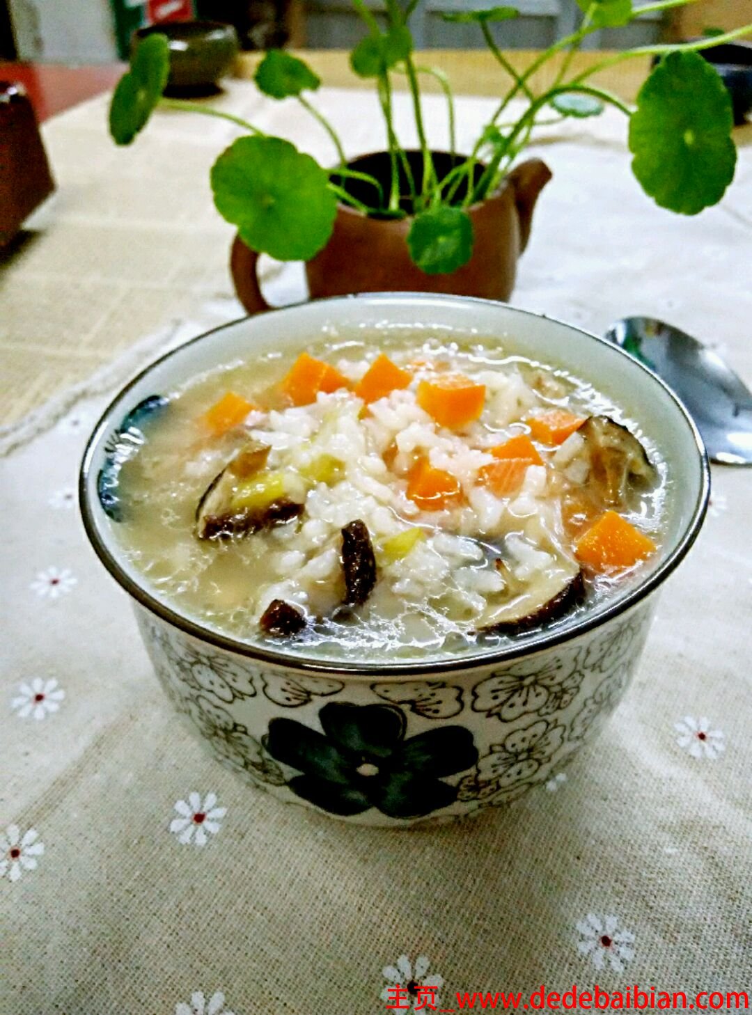 香菇青菜瘦肉粥