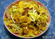 鸡蛋炒肉片的做法