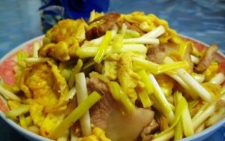 鸡蛋炒肉片的做法