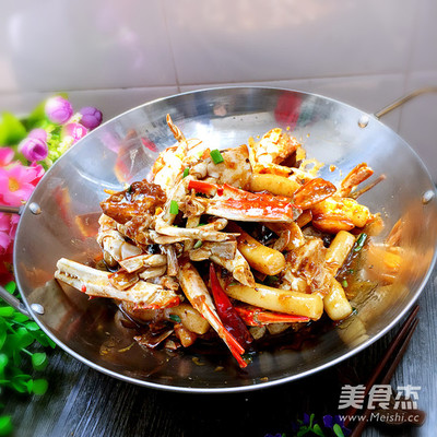 香辣蟹炒年糕的做法