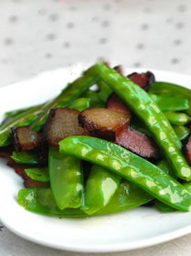 腊肉炒荷兰豆家常做法